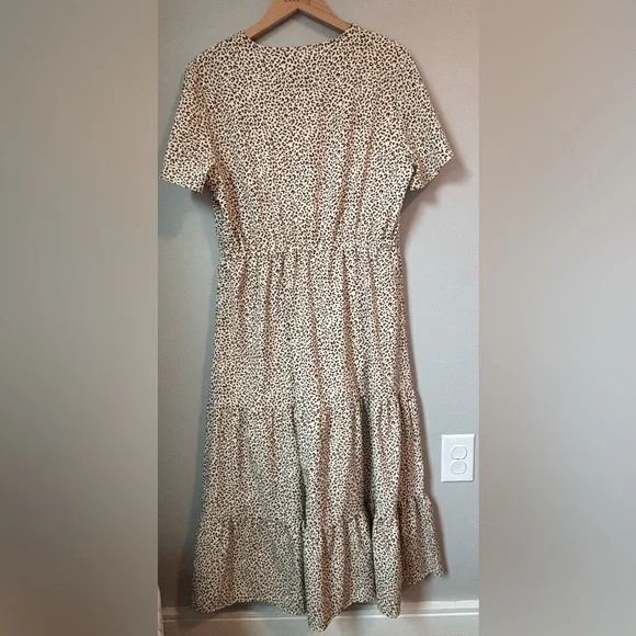 PrettyGarden Cream and Brown Leopard Print Maxi Dress - Picture 7 of 7